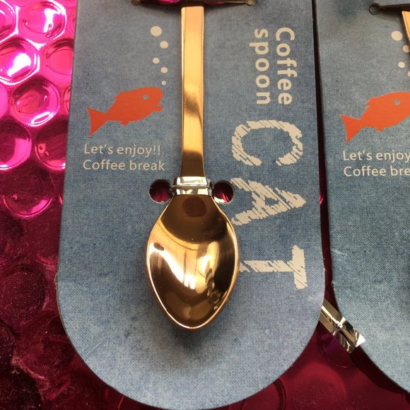 Rose Gold Stainless Steel Cat Spoons - THREE PIECES 🥄🥄🥄 -  NEW! - Picture 13 of 13